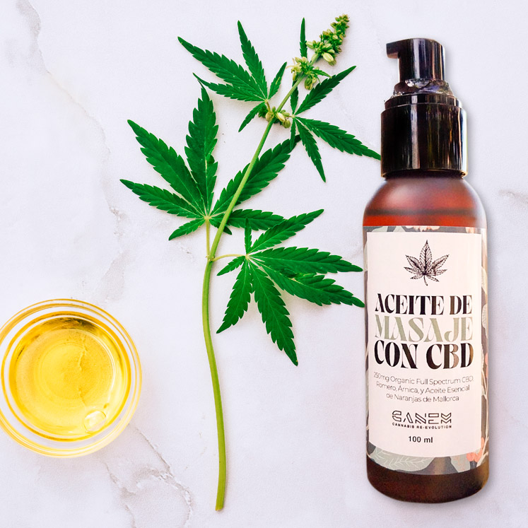 Bio Massageöl mit CBD aus Mallorca