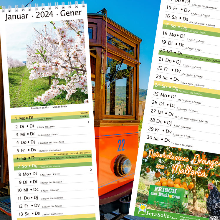 Kalender 2024 Sóller Mallorca
