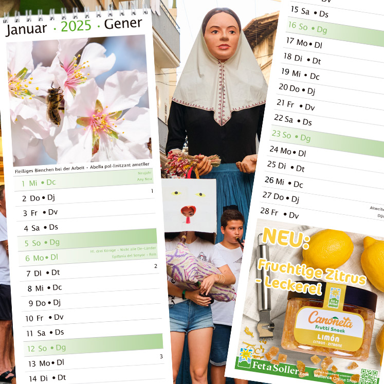 Kalender 2025 Sóller Mallorca