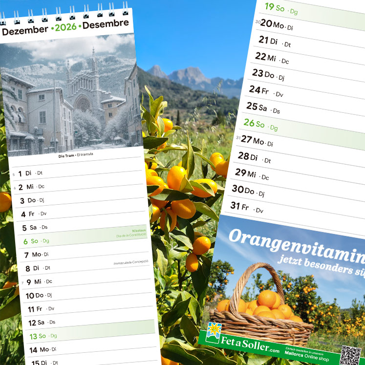 Kalender 2026 Sóller Mallorca