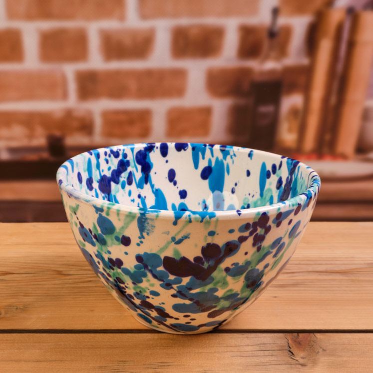 Bowl Keramikschüssel blau aus Mallorca 17cm