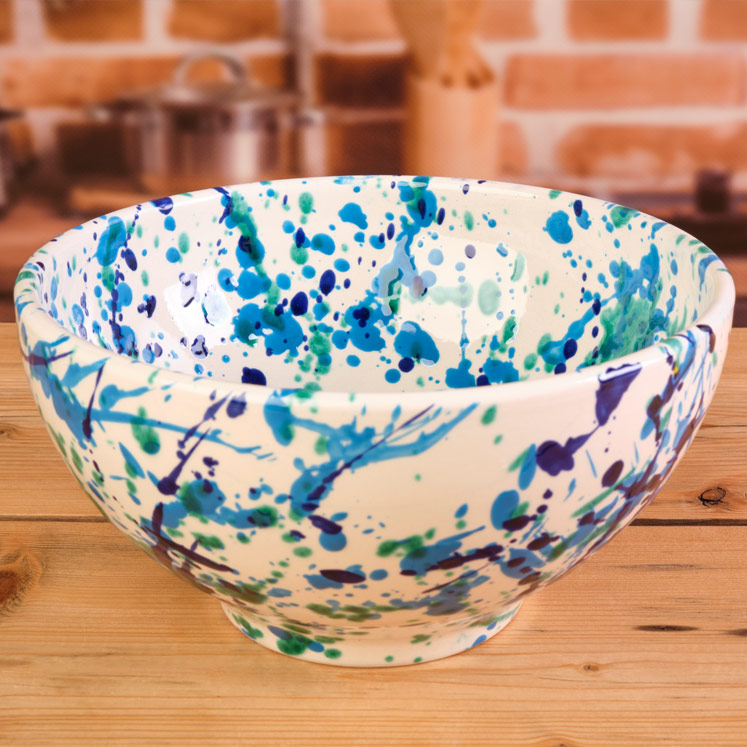 Keramikschüssel bowl blau aus Mallorca 22cm