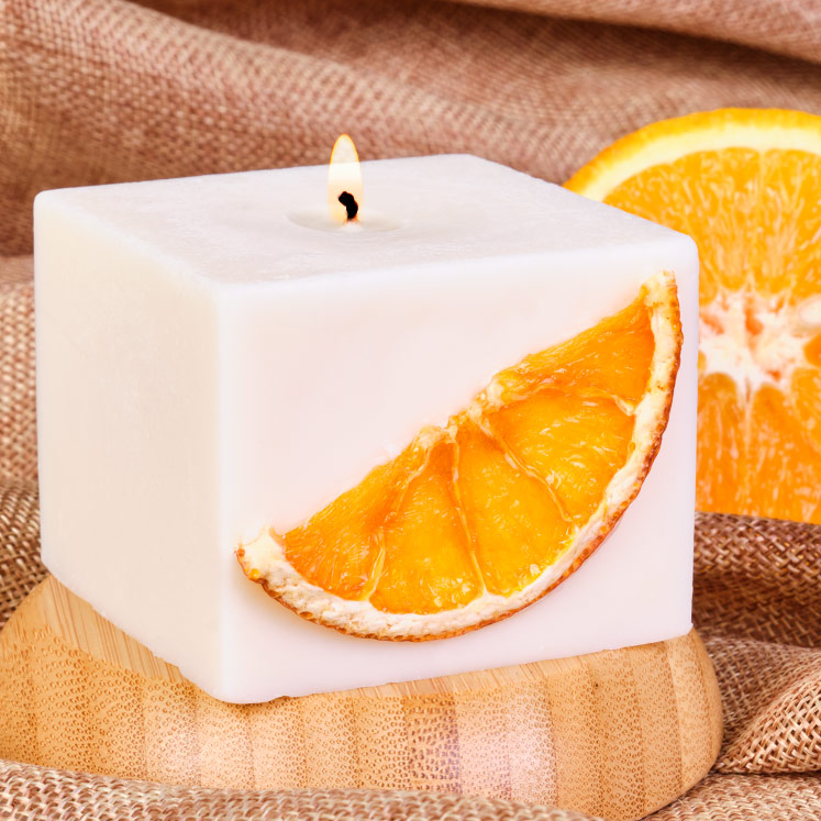 Ca\\'n Rey Candles orangefarbene Kerze