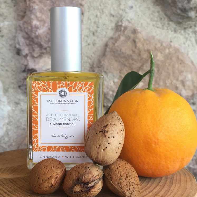 Organic almond body oil with orange