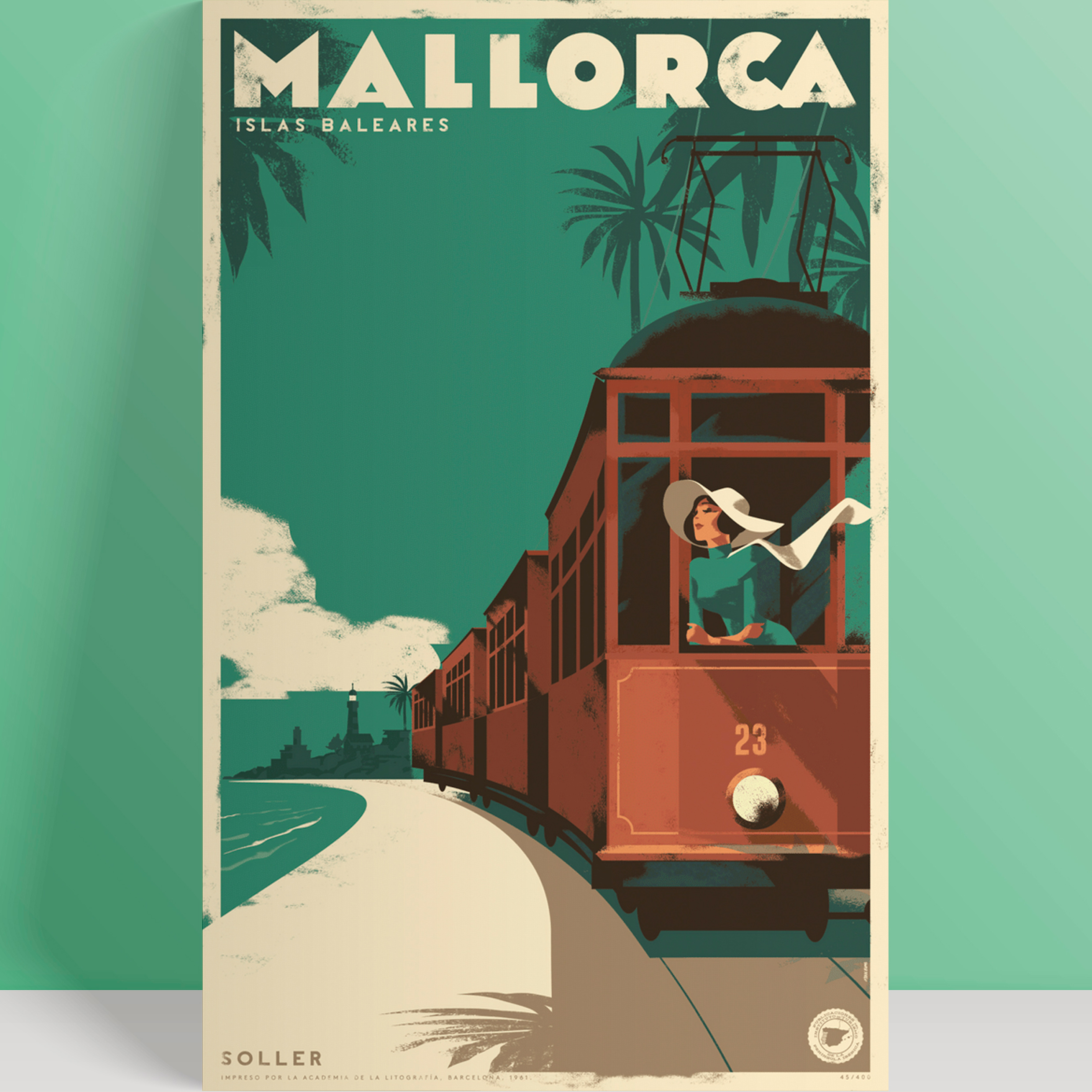 Stick no Bills Poster Zug von Sóller im Vintage Design