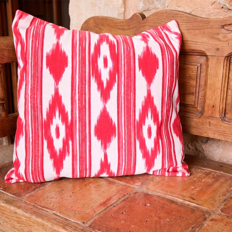 Kissenbezug 45 × 45 cm mit mallorquinischem Zungenaufdruck – Rot