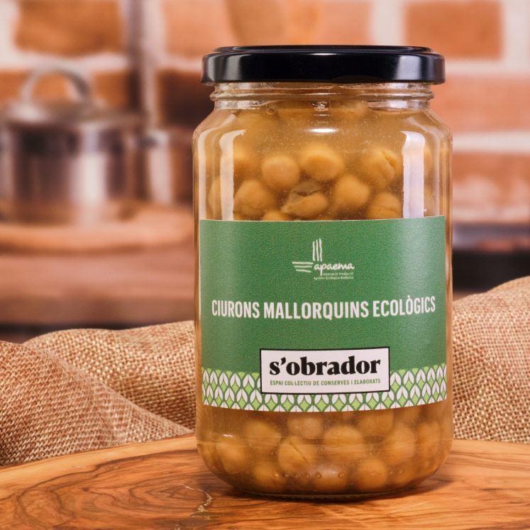 S'obrador Organic chickpeas in a jar