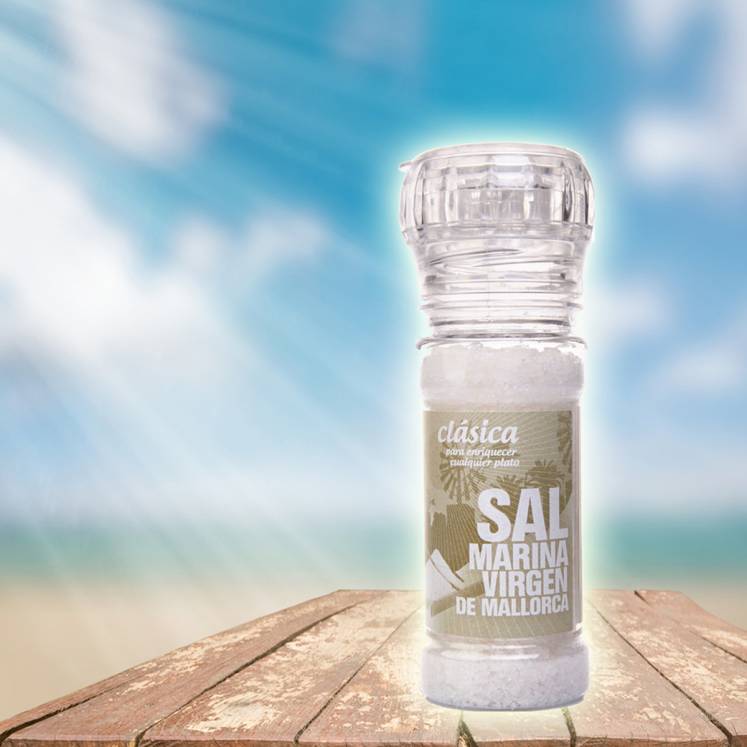 Organic pure sea salt mill Sal Marina Virgen de Mallorca
