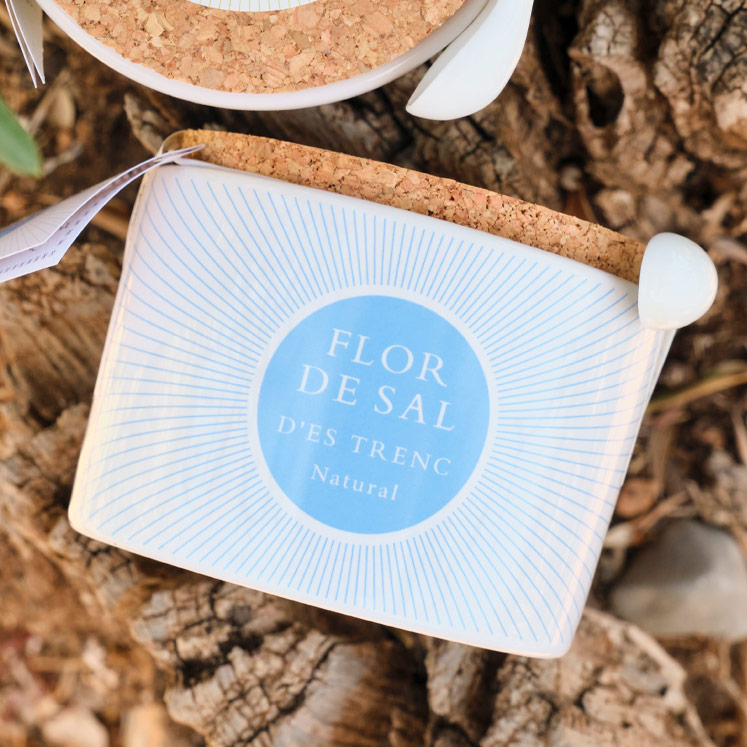 Flor de Sal Bio Salzblume natural 100g Keramiktopf mit Löffelchen