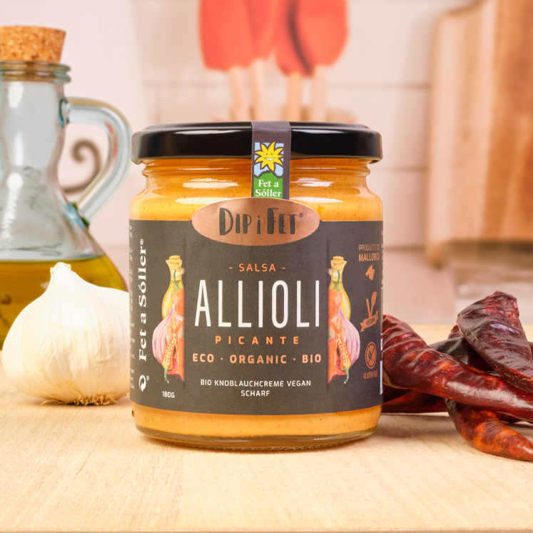 Dip i Fet Bio Allioli vegan Knoblauchcreme scharf