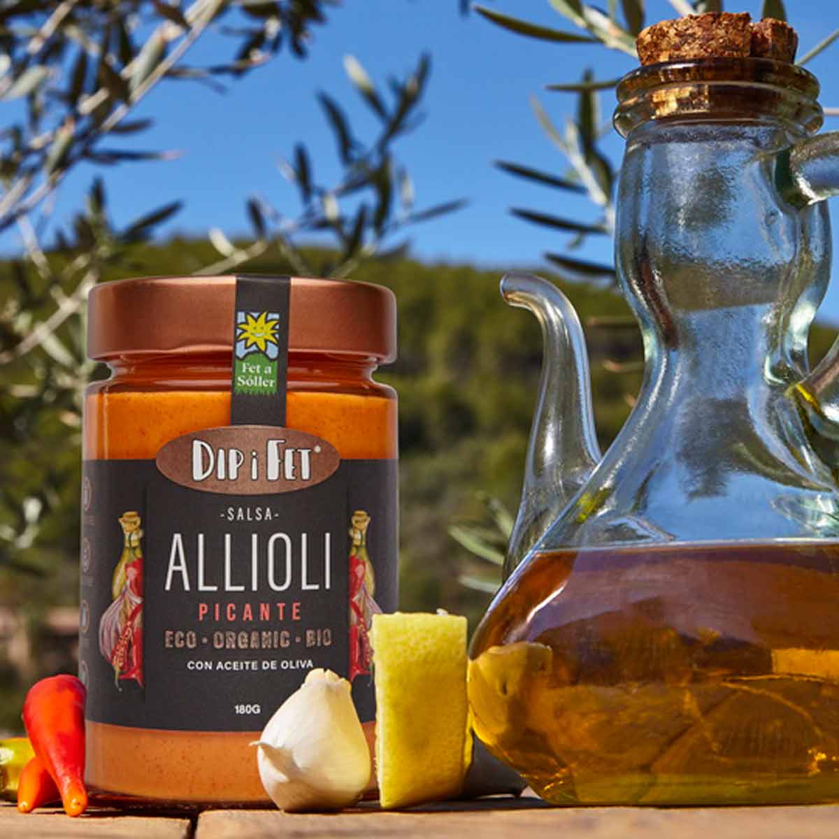 Dip i Fet Bio Allioli vegan Knoblauchcreme scharf