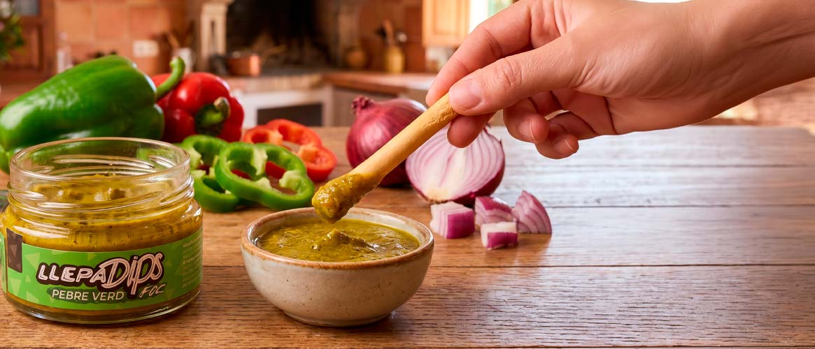 Llepadips Scharfe Bio-Grüne Paprika 100g