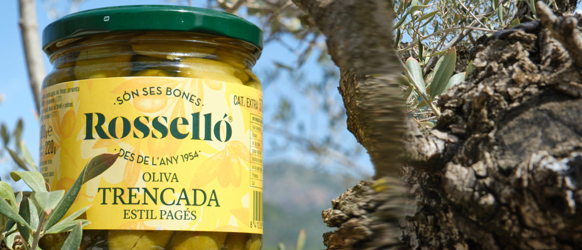 Rosselló Trencada green olives spicy pickled 330g