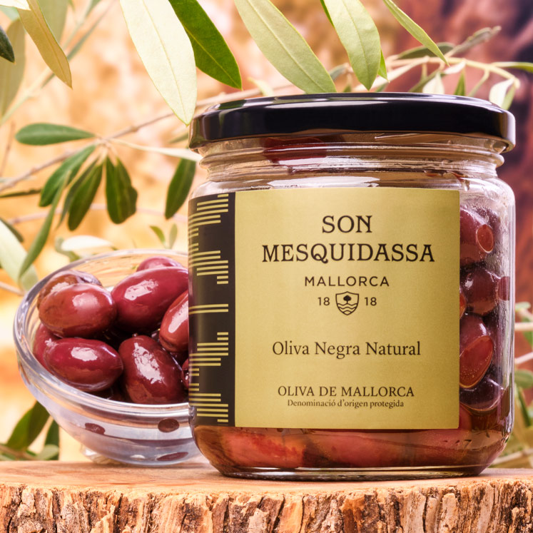 Olives noires Son Mesquidassa Natural de Majorque D.O.P.