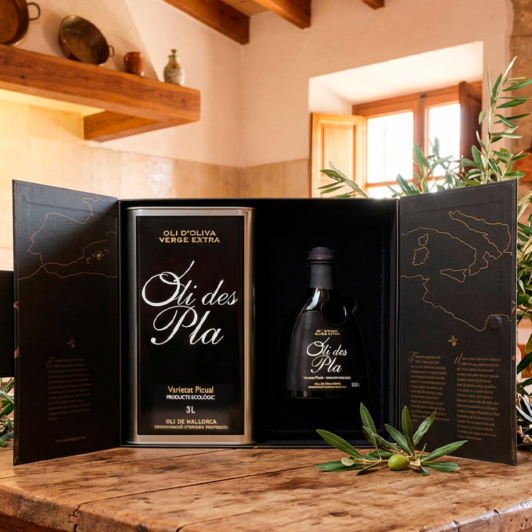 Oli des Pla Bio-Olivenöl Extra Nativ D.O Geschenkbox