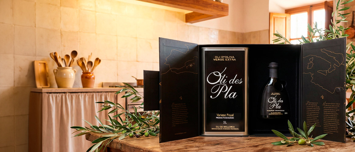 Oli des Pla Bio-Olivenöl Extra Nativ D.O Geschenkbox