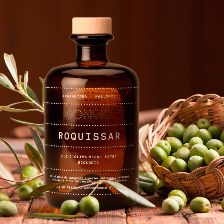 Roquissar Bio Olivenöl virgen extra 500ml Flasche Oli de Mallorca