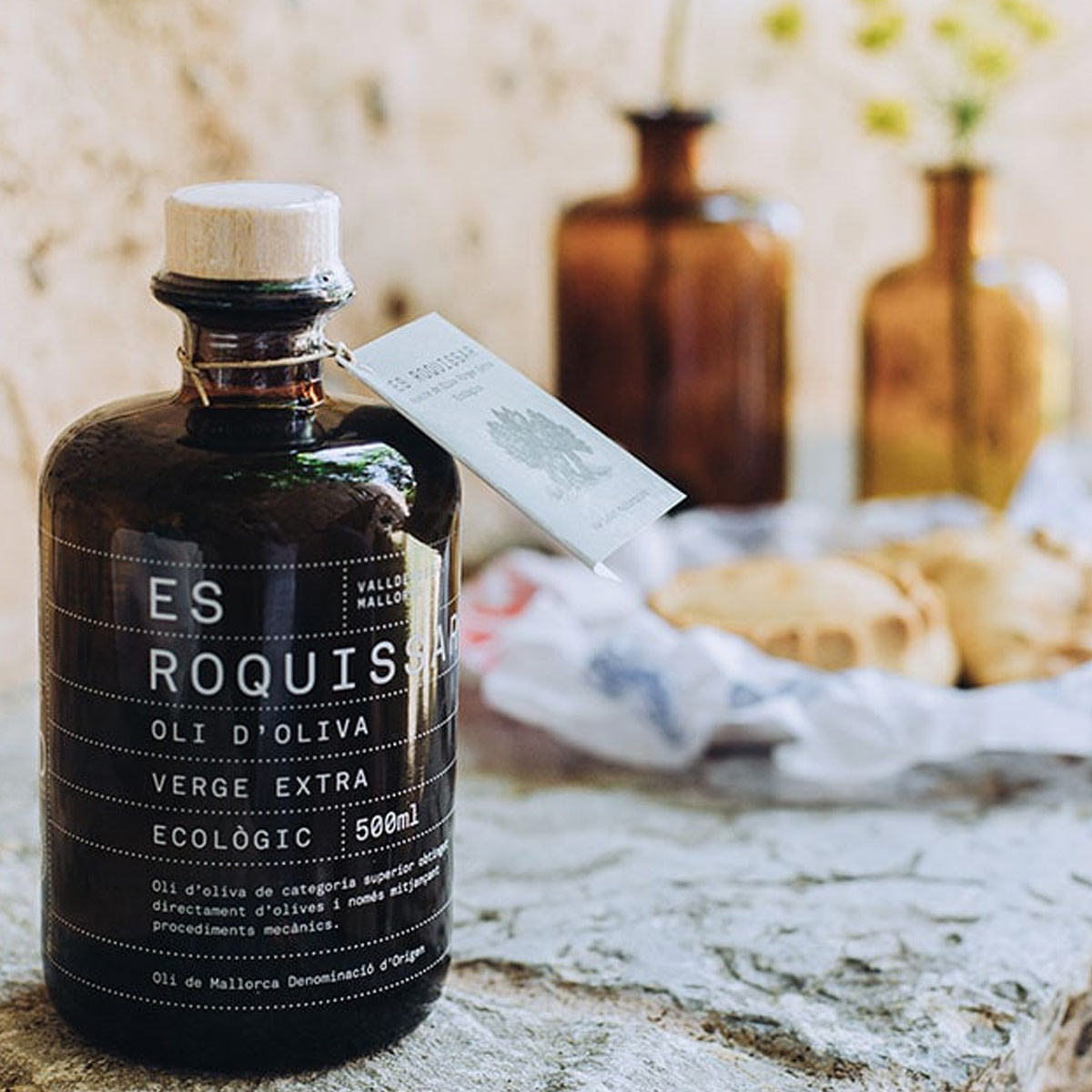 Es Roquissar Bio Olivenöl virgen extra 500ml Flasche Oli de Mallorca