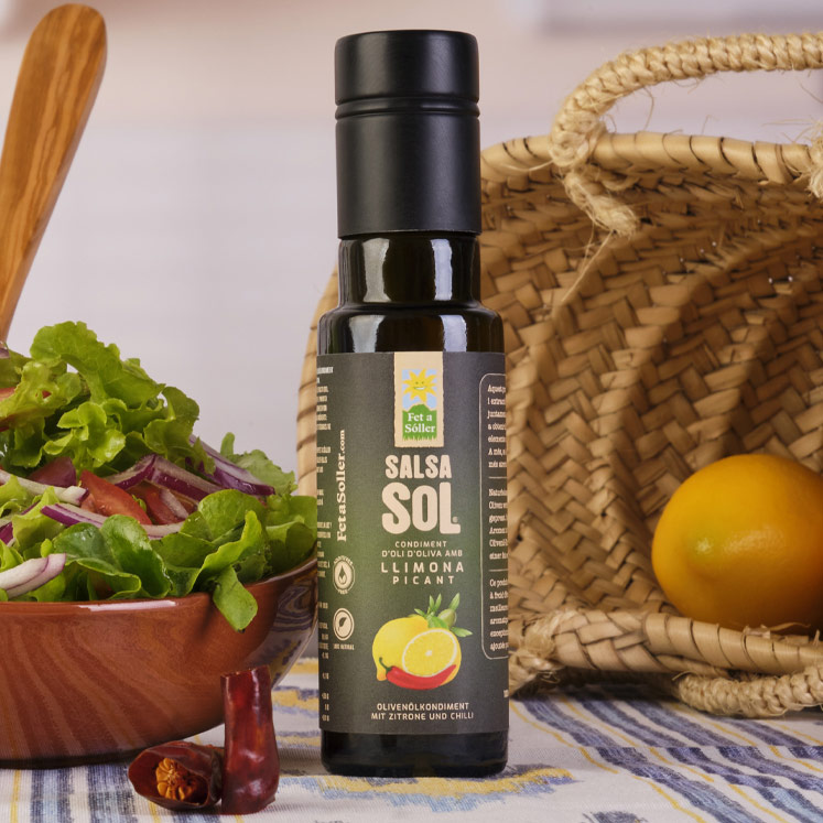 SalsaSol Huile d’olive épicée au citron et chili
