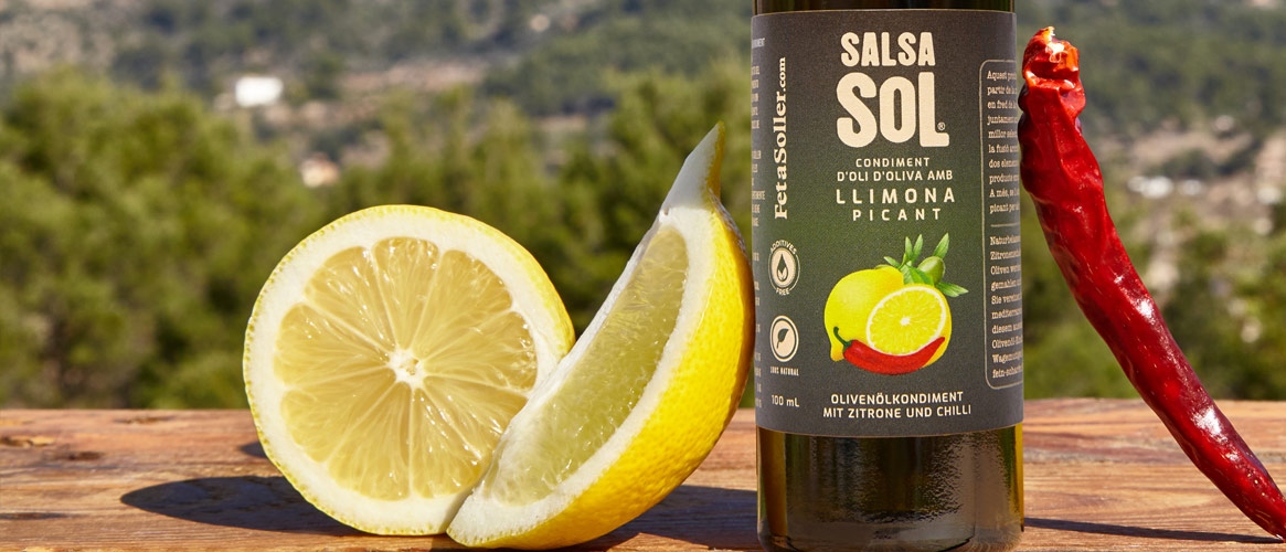 SalsaSol Limón picant Condiment huile d’olive épicée Citron et chili