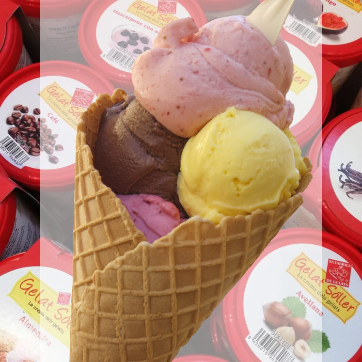 12 x Eiscreme und Sorbet Gelat Sóller