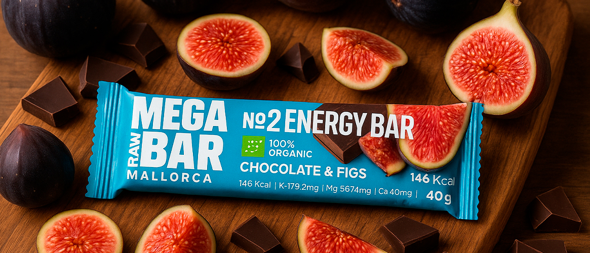 4 x Schoko Feige Bio Energieriegel aus Mallorca