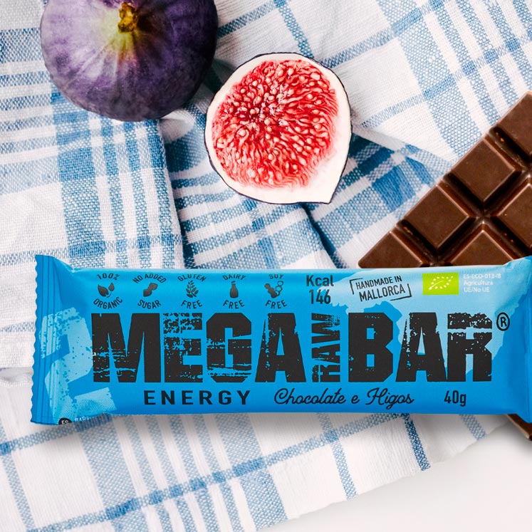 Barrita energética vegana ecológica chocolate-fig de Mallorca