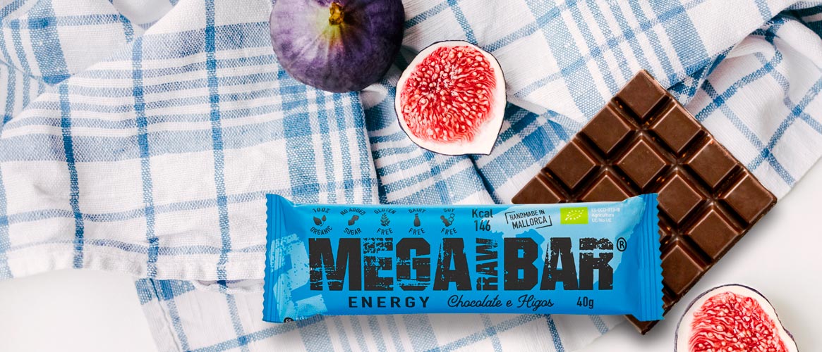 Barrita energética vegana ecológica chocolate-fig de Mallorca
