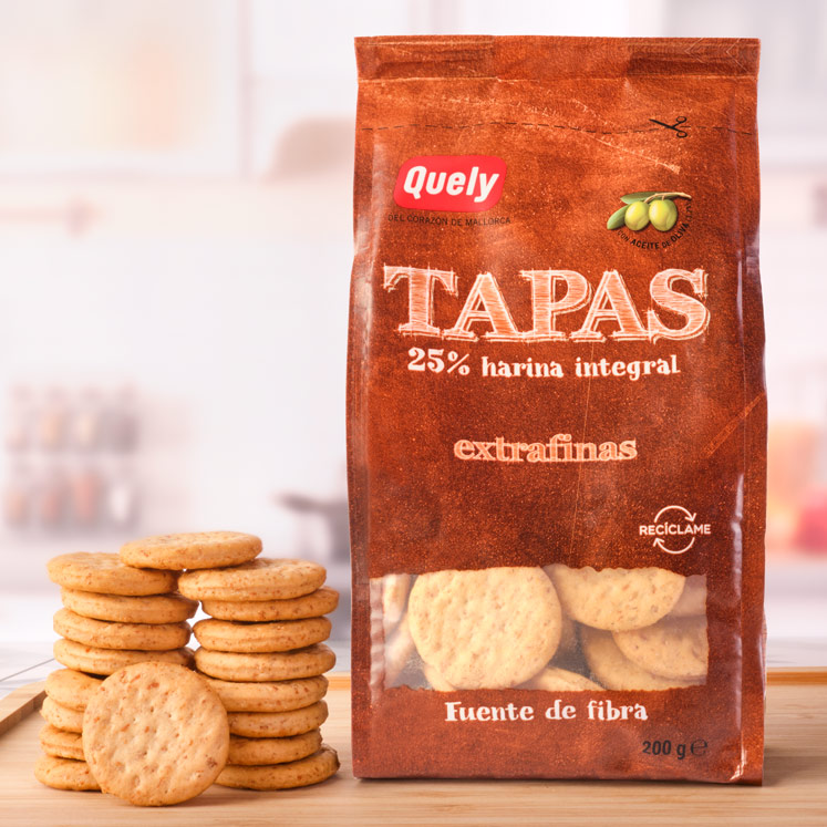 Quely Tapas wholemeal wheat crackers