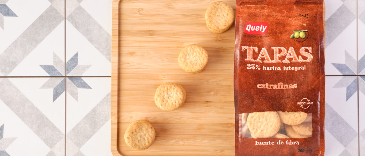 Quely Tapas wholemeal wheat crackers