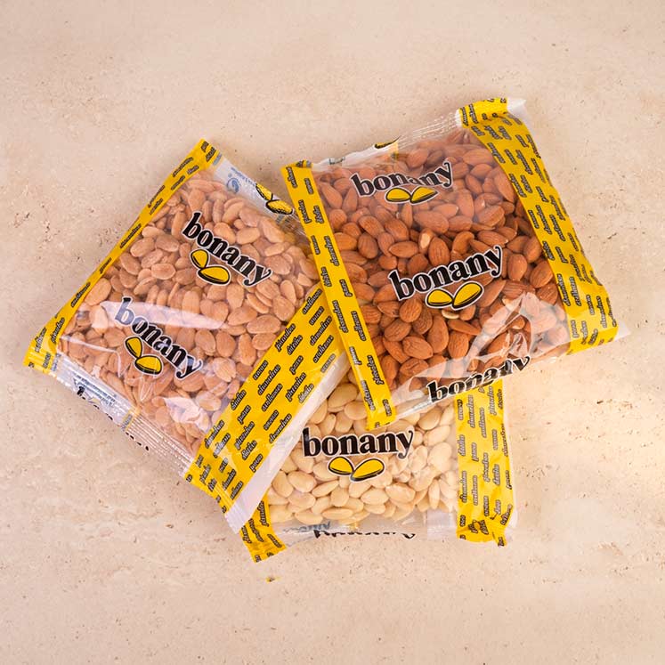 Drei Bonany Mandelspezialitäten von den Balearen