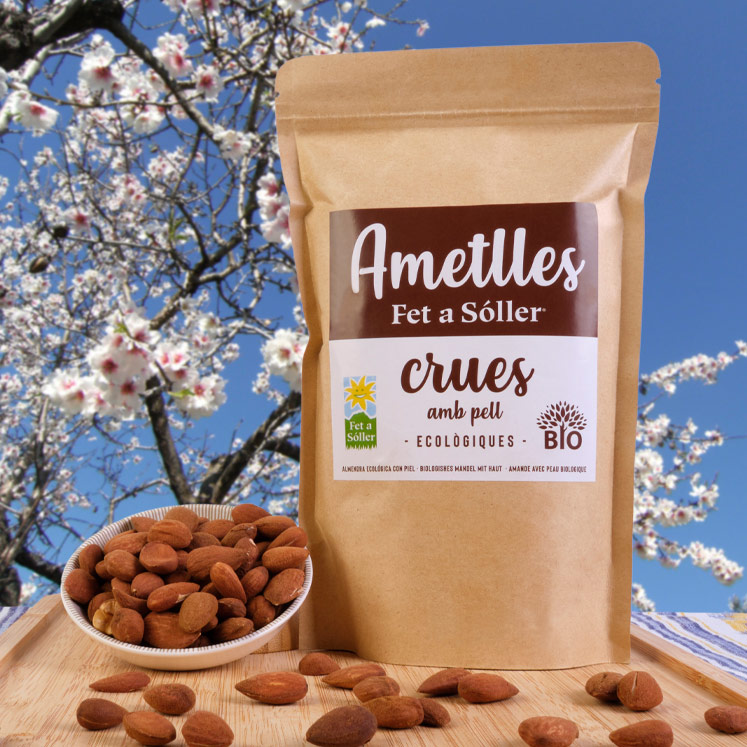 FET A SÓLLER® Organic raw almonds unpeeled 400g