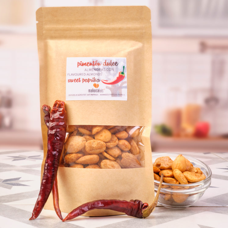 Amandes grillées au piment doux