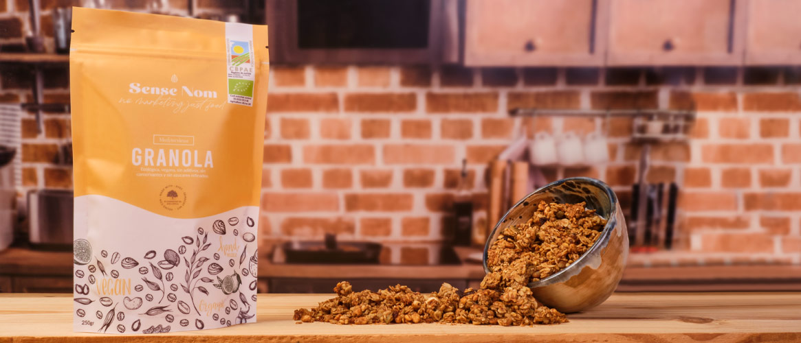 SENSE NOM Granola Muesli Mediterrània Almond/Nut VEGAN