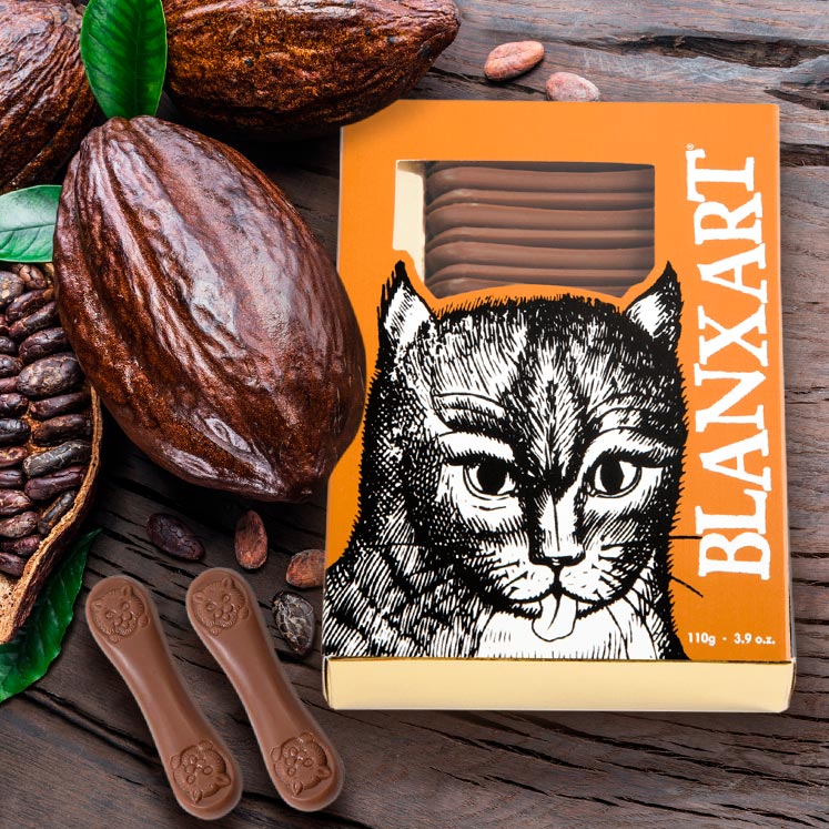 Langues de chat au chocolat au lait