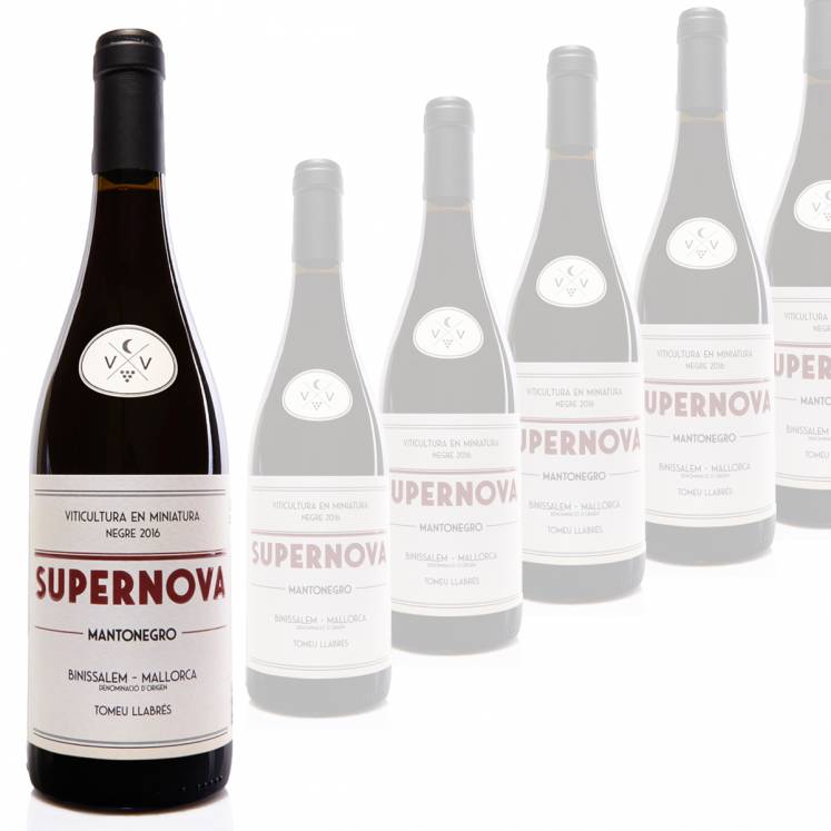 6 x Ca\\'n Verdura Supernova Negre D.O. Binissalem red wine