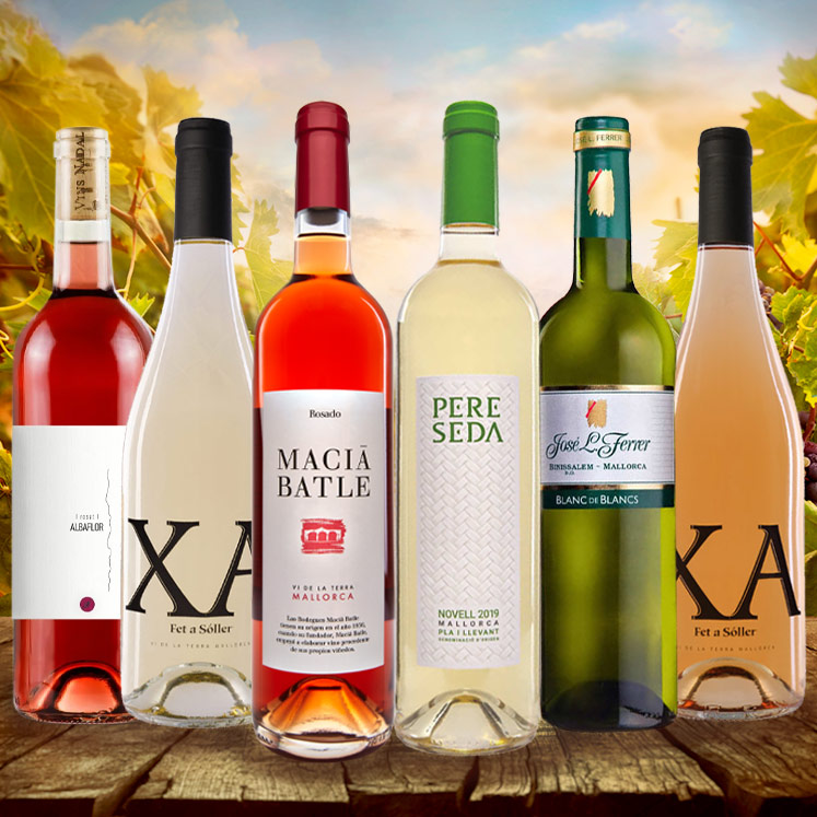 6 x Weißwein und Roséwein aus Mallorca