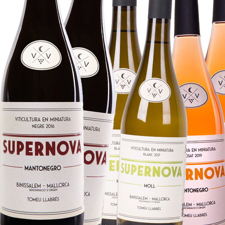 12 x Can Verdura Supernova Negre, Blanc, Rosat D.O. Binissalem