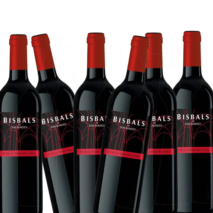 6 x Son Bordils Bisbals Vi de la Terra Mallorca Rotwein