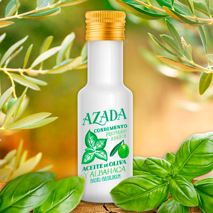 Azada Bio Olivenöl  mit Basilikum 100ml