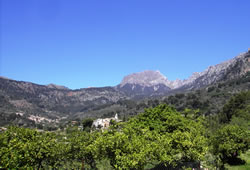 Das Städtchen Sóller im Tramuntana-Gebrige, Mallorca