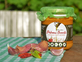 Allioli Pebres Coents, Knoblauchcreme mit Chili