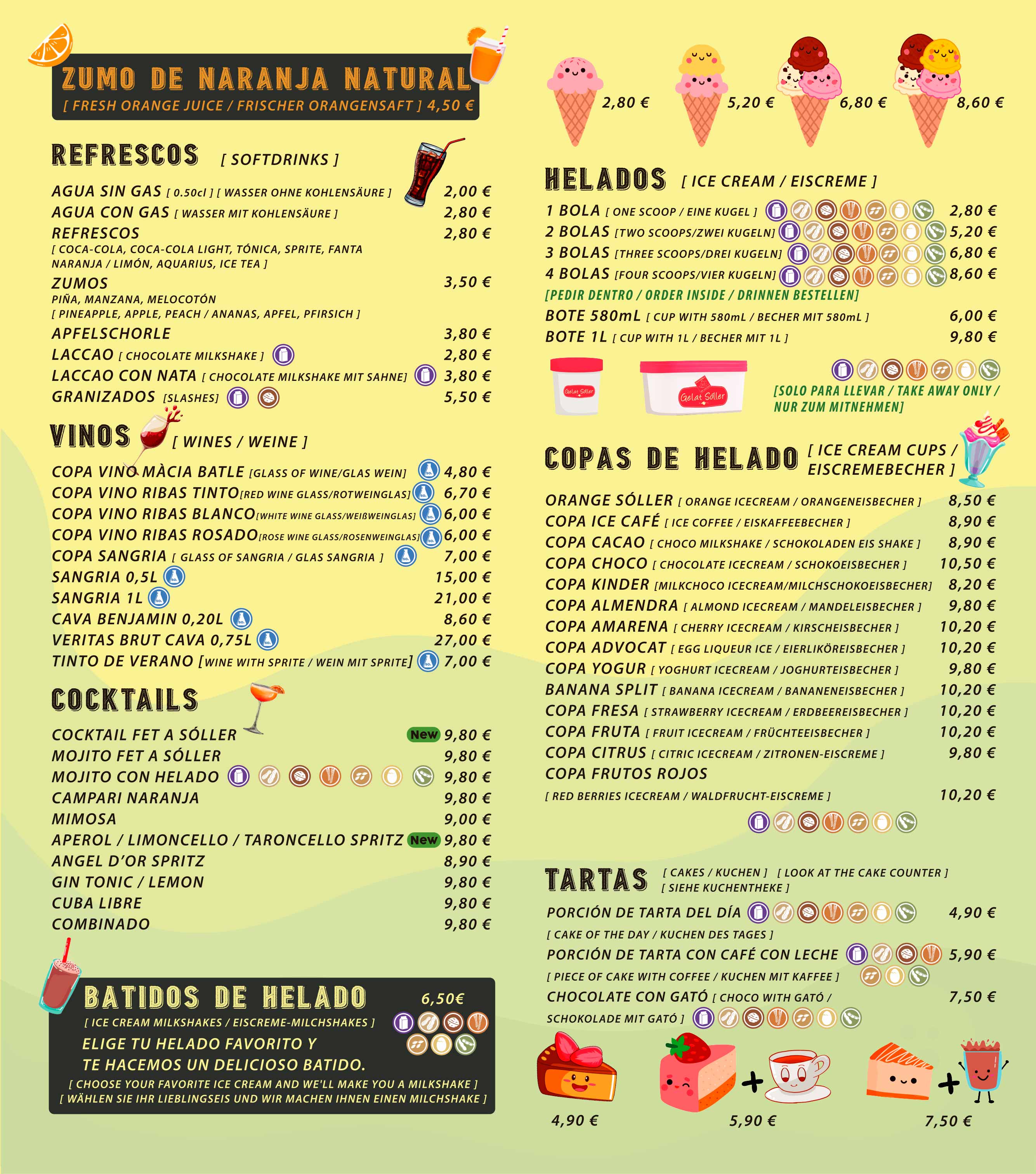 Getränkekarte Seite 2